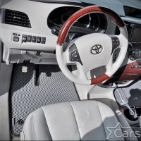 Коврики текстильные на Toyota Sienna III 6 мест (2010-2020)