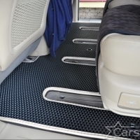 Коврики текстильные на Kia Carnival III (7мест) 2+3 без трансформеров (2014->)